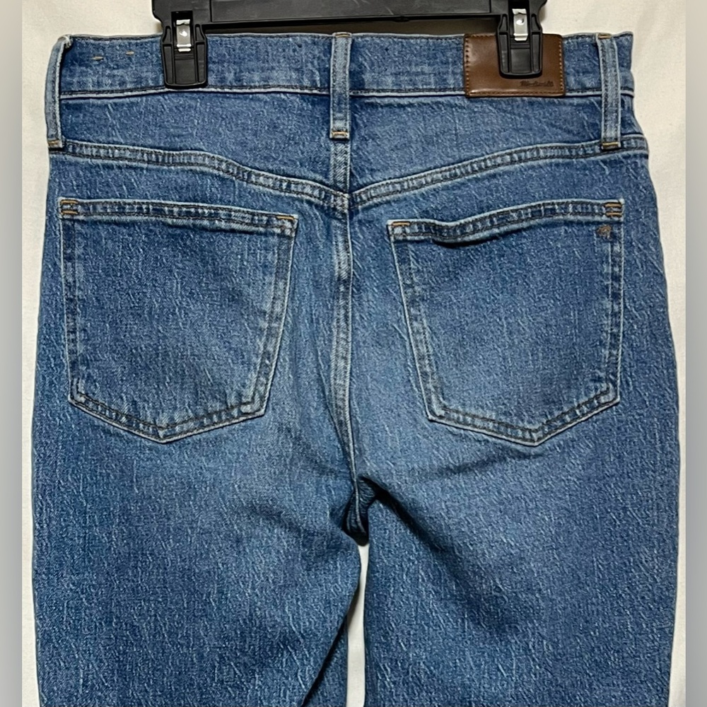 Madewell The Perfect Vintage Jean High Rise Raw Hem Denim Straight Leg - Picture 10 of 15